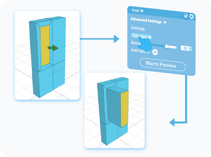 Customizing the Add Option feature of the Inset tool